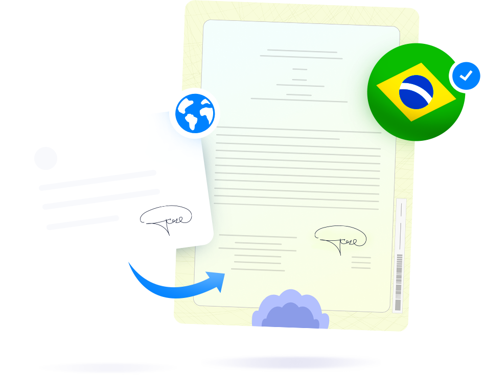 Certidão estrangeira transcrita para o registro civil brasileiro
